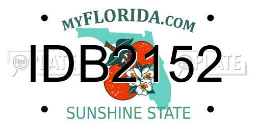 IDB2152 Florida License Plate