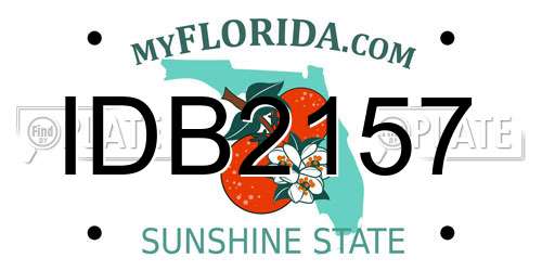 IDB2157 Florida License Plate