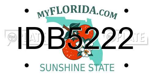 IDB5222 Florida License Plate