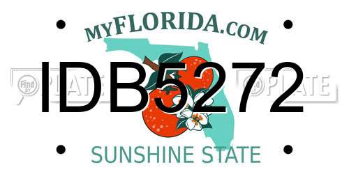 IDB5272 Florida License Plate