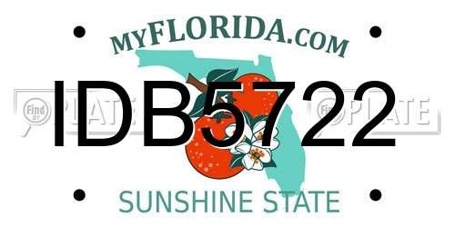 IDB5722 Florida License Plate