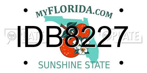 IDB8227 Florida License Plate