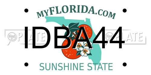 IDBA44 Florida License Plate