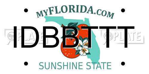 IDBBTTT Florida License Plate