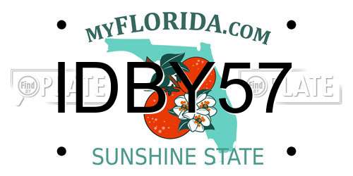 IDBY57 Florida License Plate