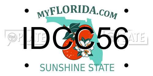 IDCC56 Florida License Plate