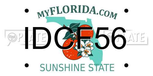 IDCF56 Florida License Plate