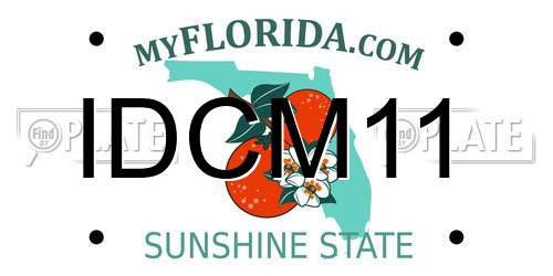 IDCM11 Florida License Plate