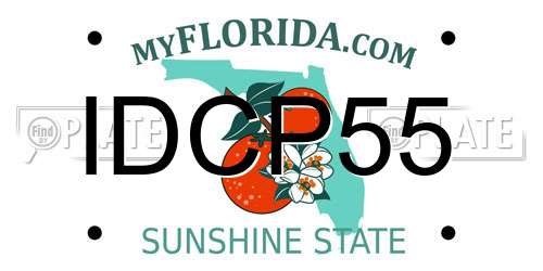IDCP55 Florida License Plate