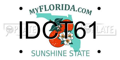 IDCT61 Florida License Plate
