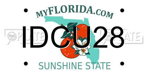 IDCU28 Florida License Plate