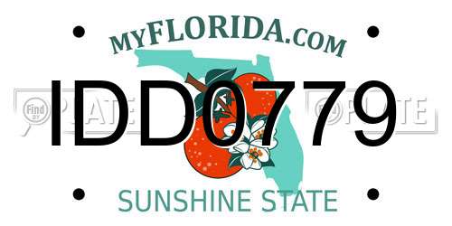 IDD0779 Florida License Plate