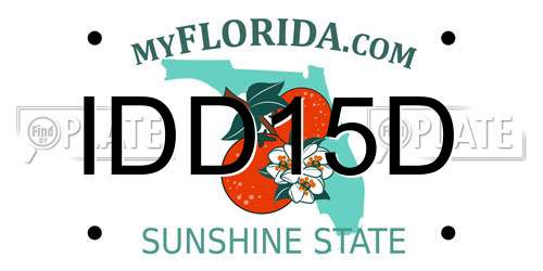 IDD15D Florida License Plate