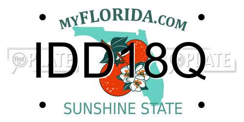 IDD18Q Florida License Plate
