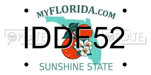 IDDF52 Florida License Plate