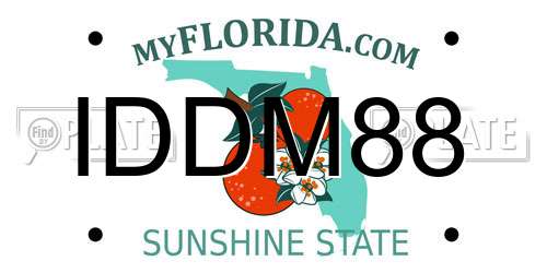 IDDM88 Florida License Plate