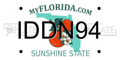 IDDN94 Florida License Plate