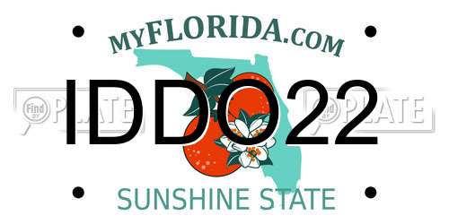 IDDO22 Florida License Plate