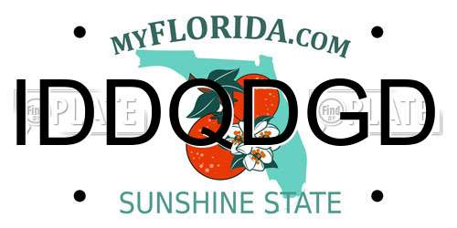 IDDQDGD Florida License Plate
