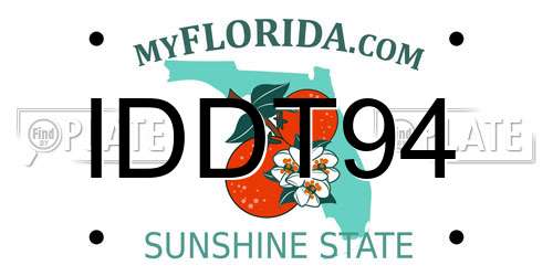 IDDT94 Florida License Plate