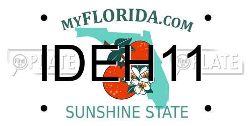 IDEH11 Florida License Plate