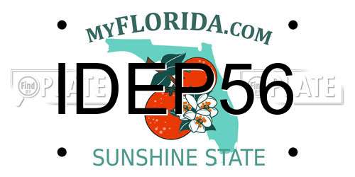 IDEP56 Florida License Plate