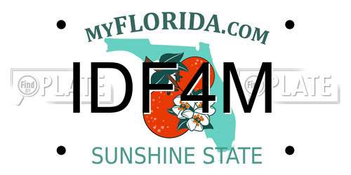IDF4M Florida License Plate