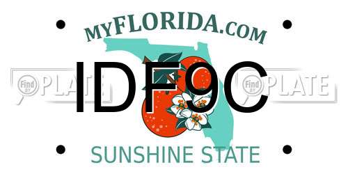 IDF9C Florida License Plate