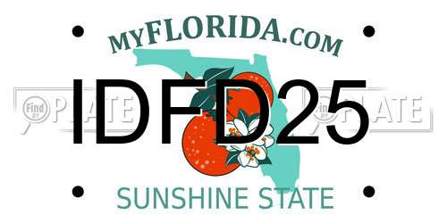 IDFD25 Florida License Plate