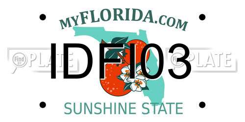 IDFI03 Florida License Plate
