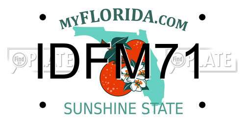 IDFM71 Florida License Plate