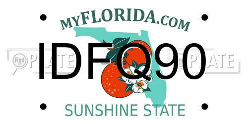 IDFQ90 Florida License Plate