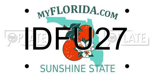 IDFU27 Florida License Plate