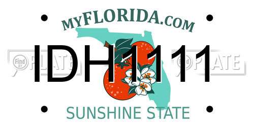 IDH1111 Florida License Plate