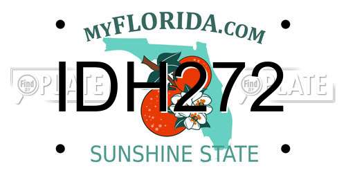 IDH272 Florida License Plate