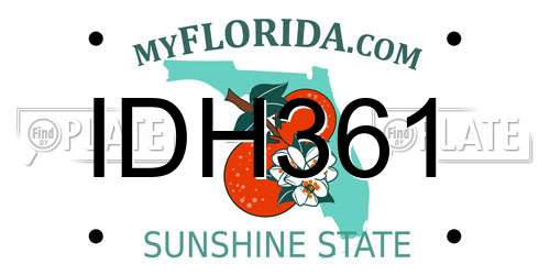 IDH361 Florida License Plate