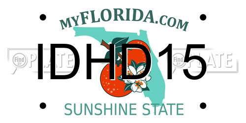 IDHD15 Florida License Plate