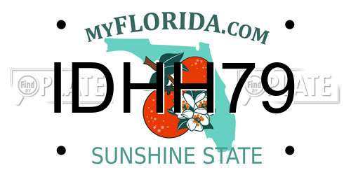 IDHH79 Florida License Plate