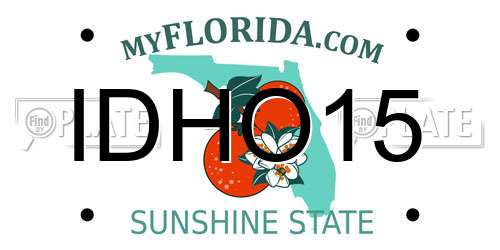 IDHO15 Florida License Plate