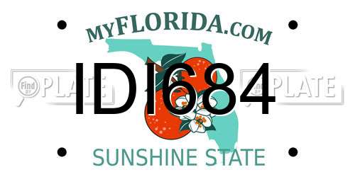 IDI684 Florida License Plate