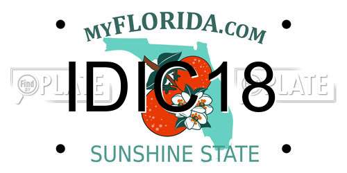 IDIC18 Florida License Plate