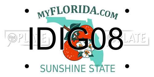 IDIG08 Florida License Plate
