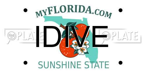 IDIVE Florida License Plate