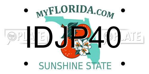 IDJP40 Florida License Plate