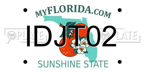 IDJT02 Florida License Plate