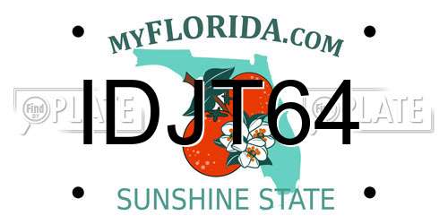 IDJT64 Florida License Plate