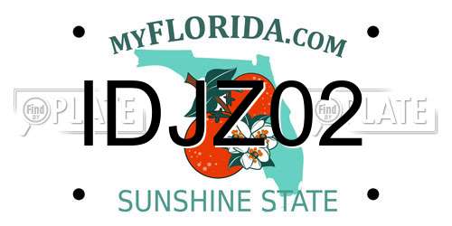IDJZ02 Florida License Plate