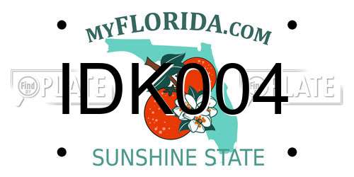 IDK004 Florida License Plate