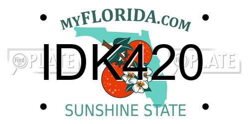 IDK420 Florida License Plate