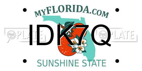 IDK7Q Florida License Plate